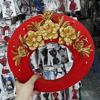 Khăn đống truyền thống 35 tầng trang trí hoa văn