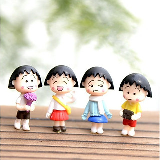 Bộ 4 Maruko nhỏ xinh dùng trang trí tiểu cảnh, terrarium, móc khóa, DIY