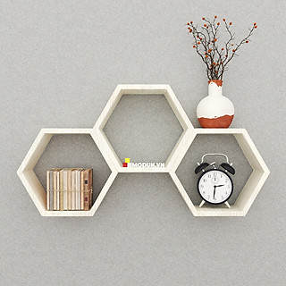 Bộ 3 KỆ TRANG TRÍ TREO TƯỜNG LỤC GIÁC