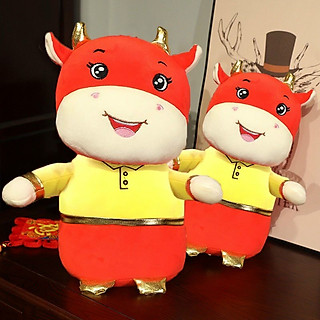 THÚ BÔNG: TRÂU VÀNG cao cấp 55CM