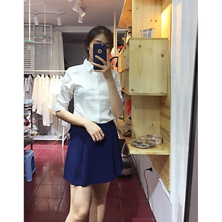 Áo sơ mi trắng phối ren