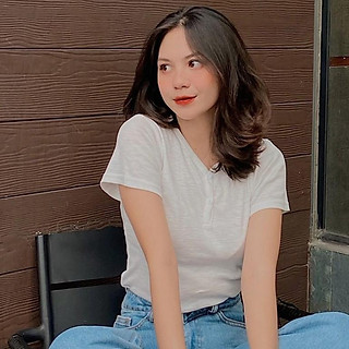 Button Basic T-Shirt