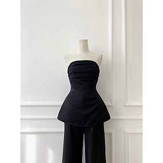 Áo peplum cúp ngực xốp nhún hàng thiết kế xịn, đẹp (2 màu trắng đen)