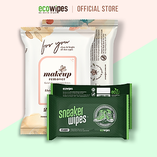 Combo For Young Girl gồm khăn ướt tẩy trang 25 tờ và khăn ướt lau giày 25 tờ