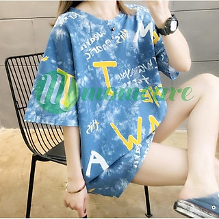 Áo thun loang oversize - Áo phông cotton nam nữ unisex Hàng đẹp Quảng Châu Loại 1 giá rẻ thời trang mùa hè, thu đông
