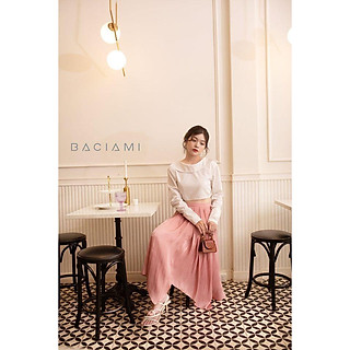 Baciami-Chân Váy Vạt Xéo Xếp Ly