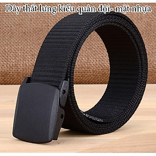 Dây thắt lưng kiểu lính- mặt nhựa