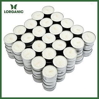 100 Viên Nến Tealight Sáp Cọ 4 giờ Lorganic An Toàn Sức Khỏe/ Dùng kết hợp đèn xông và tinh dầu/ Khử mùi và đuổi côn trùng hiệu quả.