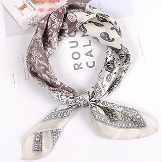 Khăn lụa vuông 70x70cm- Khăn Bandana lụa vuông 70x70 choàng cổ trùm đầu đi biển buộc tóc, áo yếm