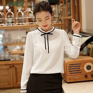 Áo sơ mi cổ thắt nơ