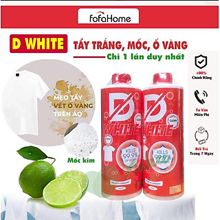 Nước Tẩy Trắng - Tẩy Màu Quần Áo Thế Hệ Mới D.WHITE Tẩy Mốc Quần Áo, Ố Vàng, Không Phai Màu Vải