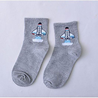 Tất nam nữ dạng cổ cao in hình Vintage - TAT02