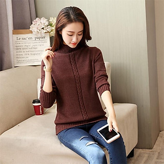 Áo len nữ cổ 3 phần chất len dày ấm áp, thời trang phong cách trẻ