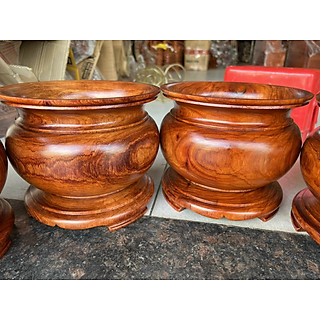 Bát nhang, lư hương gỗ hương cao cấp đk 20 cm