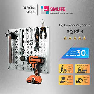 Bảng treo dụng cụ SMLIFE Pegboard cơ khí SQ – Mạ kẽm