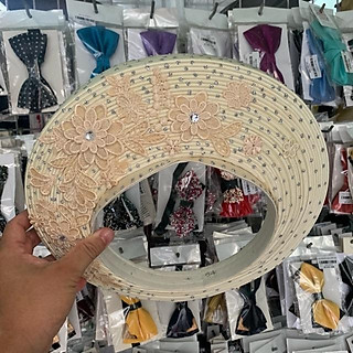 Khăn Đống cô dâu phụ kiện cưới Giang khăn Đống 25 tầng kết ren đính đá kèm chấm kim tuyến