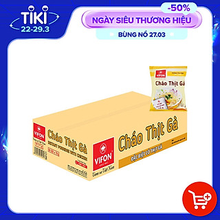 Thùng 50 gói cháo thịt gà Vifon 70g (có gói thịt gà thật)