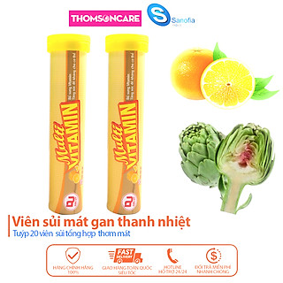 Viên sủi C  Multivitamin tăng cường sức đề kháng đại uy Tuýp 20v - Bổ sung vitamin C, hỗ trợ giải độc gan, mát gan hương vị actiso, cam - Thomsoncare