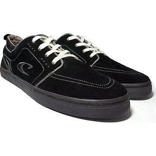 Giày thể thao VNXK da lộn màu đen - L31