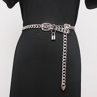 Belt xích thắt lưng kim loại nịt xích thắt lưng ổ khoá độc lạ
