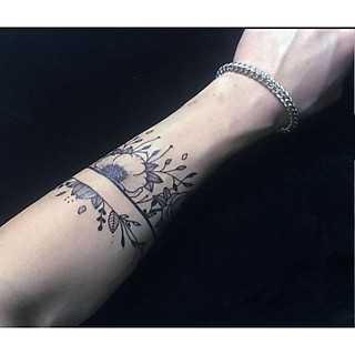 Hình xăm dán cao cấp tattoo vòng tay 13x23cm