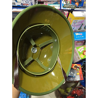 Mũ cối tàu cốt phíp vải nâu