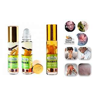 Dầu lăn sâm thảo dược Green Herb Oil Thái Lan [Chai 8ml]