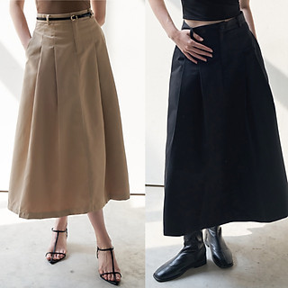 DOTTIE - Chân váy midi xếp ly - S0155