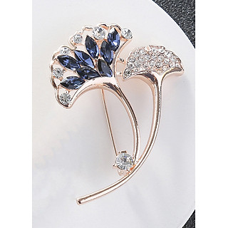 Cài áo thời trang hình dẻ quạt đính đá cao cấp (GC60)