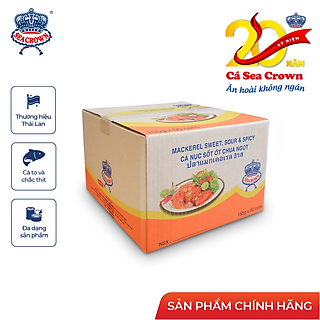 Cá hộp Sea Crown cá Nục sốt ớt chua ngọt-Thùng 50 lon
