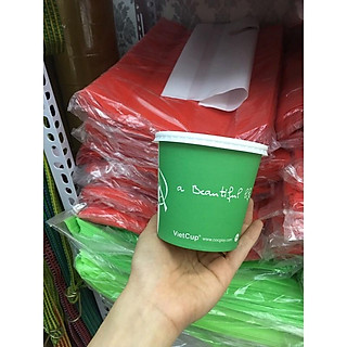 100 cốc giấy 360ml / Hộp giấy 12oz kèm nắp