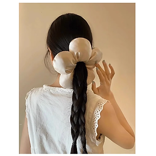 Dây cột tóc bông hoa xinh xắn, phụ kiện tóc bông hoa bản to