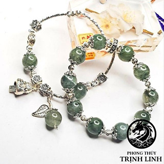 VÒNG TAY THIẾT KẾ BẠC 925 XANH LÁ CHIÊU TÀI