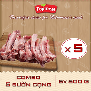 HCM - Combo Giá tốt - 5 sườn cọng (500g x 5) -  Thích hợp với các món nướng, hầm canh,...