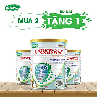 Sữa bột dinh dưỡng Weight Gain dành cho người gầy, tăng cân hiệu quả - 900g Nutriplus Gold