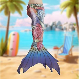 Mermaid Tail Cosplay Costume Lifelike Swim Clothes for Party Birthday Gift Girls