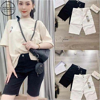 Quần nữ quần bò nữ giấy skinny ngố - quần short bò ngố jean cạp cao tôn dáng xưởng máy giá sỉ