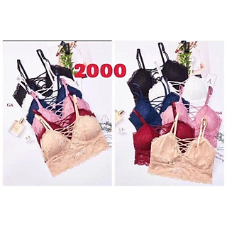 Bra ren dây đan chéo màu sắc