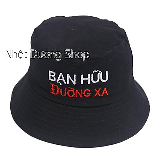 Nón tai bèo vành nhỏ bạn hữu đường xa - Đen