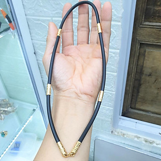 Dây Dù Đen Bọc Vàng Khắc Rồng Không Phai Cao Cấp-Dây Chuyền dùng lâu dài tắm rửa thoải mái