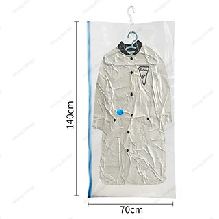 Túi Hút Chân Không Đựng Quần Áo Dùng Bơm Có Móc Treo Bảo Quản Quần Áo,Áo Dạ,Áo Vét, Áo Phao Tiết Kiệm Không Gian