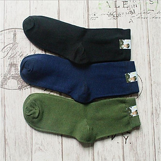 Tất Quân Đội Cotton Dài Phong Cách Quân Đội siêu bền-Màu Đen