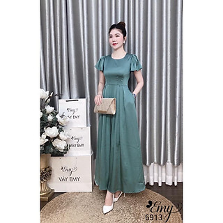 Đầm EMY EM6913 Dạ Hội Xanh Lụa 2 Da