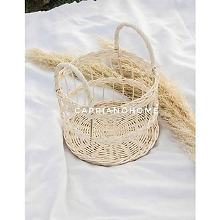 Giỏ mây tay cầm, giỏ đựng hoa quả, giỏ đựng đồ tiện tợi, giỏ đi picnic, giỏ decor trang trí cực đẹp