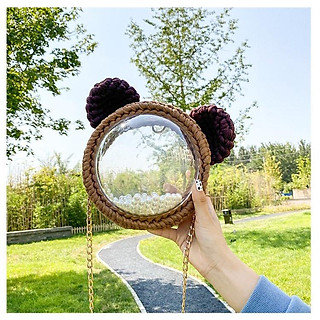 Túi Handmade Tự Đan Túi Gấu Nguyên Set Phụ Kiện Gồm Len Mịn