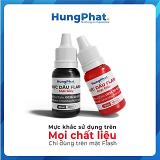 Mực dấu flash in trên giấy, mực chuyên dụng chai 10ml