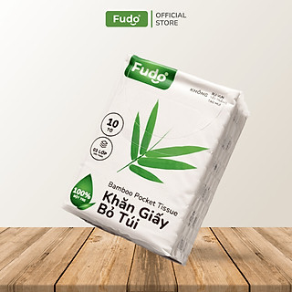 Khăn giấy bỏ túi Fudo TISSUEPocket từ sợi tre - 1 Gói lẻ 10 tờ