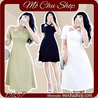 ĐẦM XÒE XỐP KHOÉT VAI XOẮN NGỰC 12657