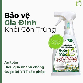 Bình Xịt Diệt Muỗi Kiến Gián Mối Sinh Học THẢO MỘC 10S Chai 500ml