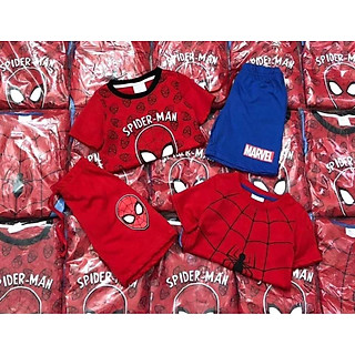 SET 2 BỘ HÈ SIÊU NHÂN NHỆN ĐỎ CHO BÉ TRAI CHẤT COTTON SIÊU MỀM HÀNG XUẤT DƯ